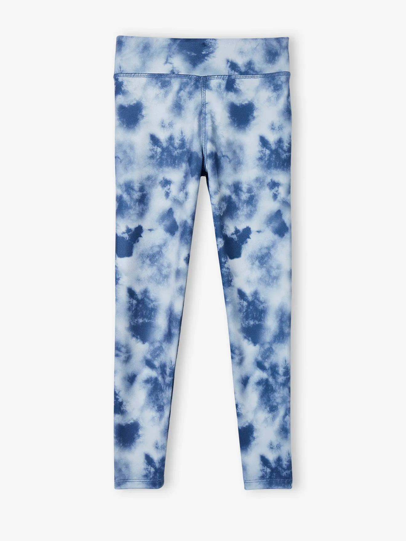 Legging sport imprimé en matière technique fille bleu - Vertbaudet