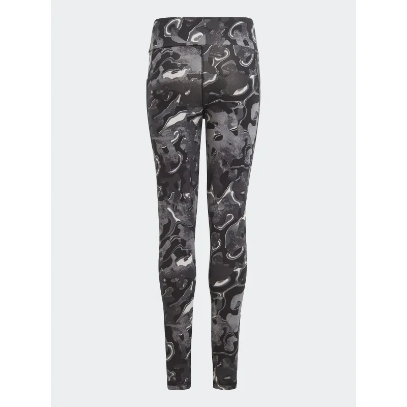 Legging à motif abstrait gris fille - Adidas | wimod