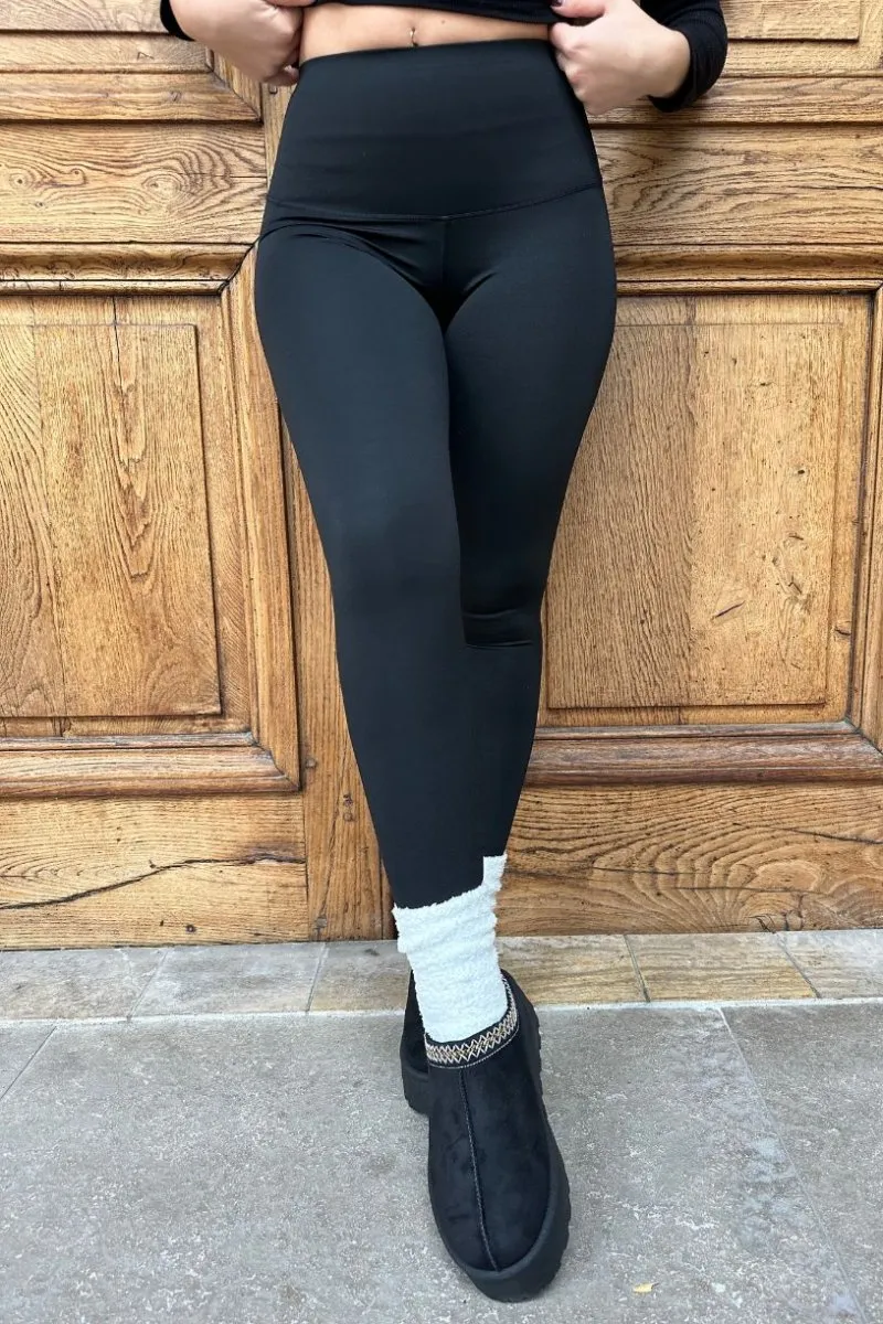 Legging épais gainant push-up noir