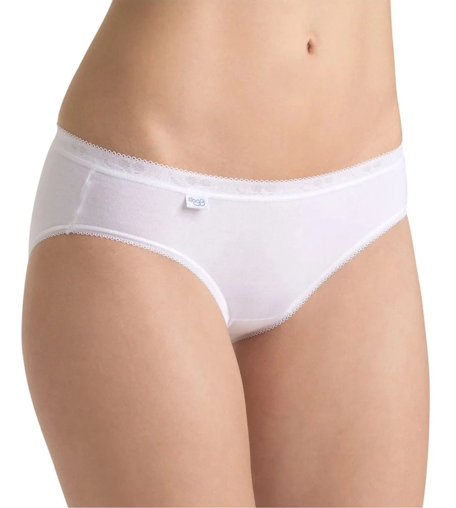 Lot de 4 slips Sloggi Basic+ Mini blanc | Lingerie Sipp