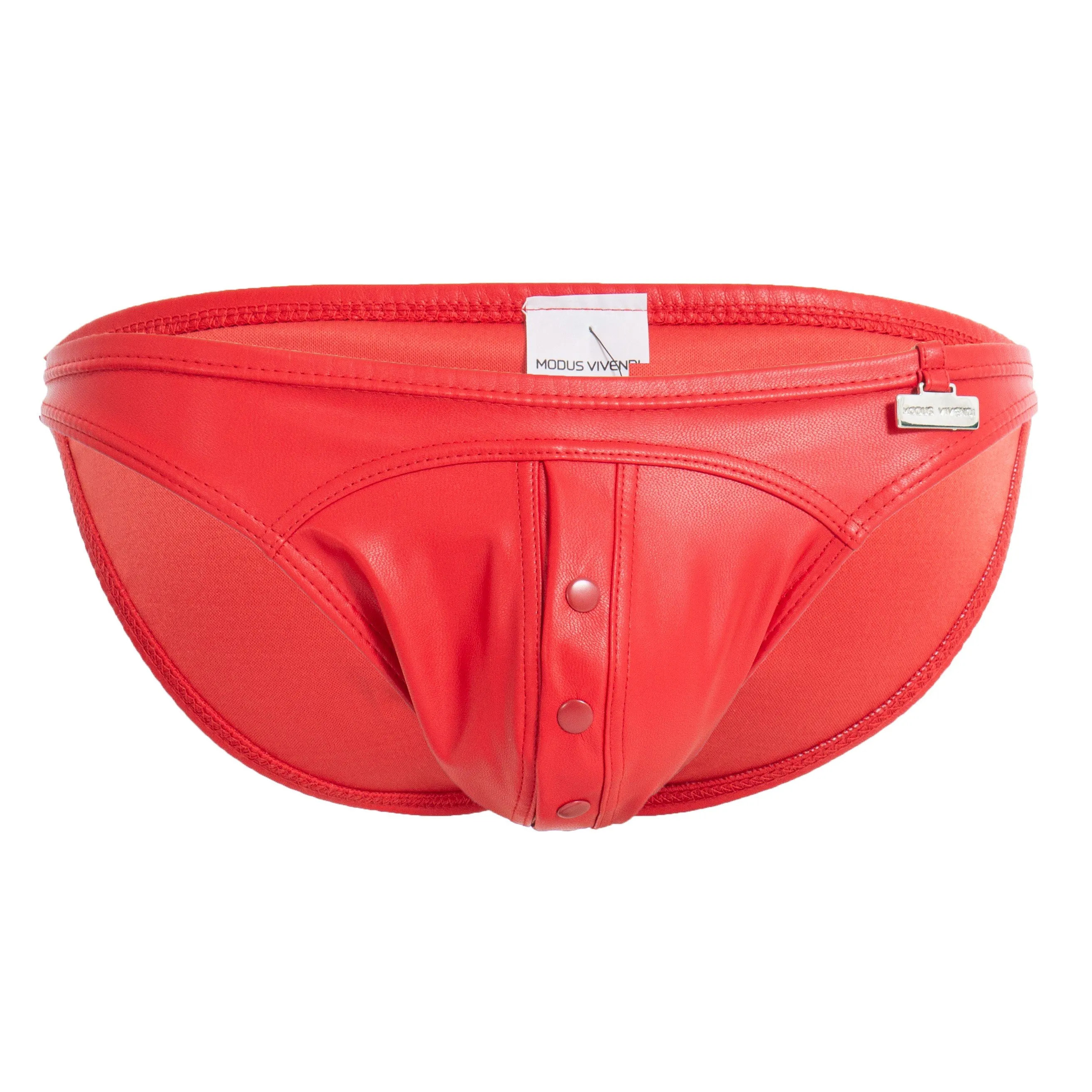 Mini slip Leather Legacy - rouge - Modus Vivendi : vente slips et b...