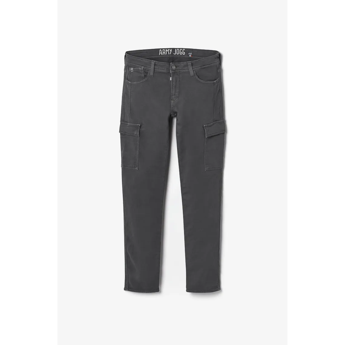 Pantalon army Jogg slim Andrew anthracite gris en coton | 3 Suisses