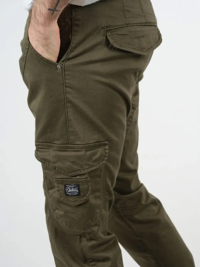 Pantalon cargo garden slim kaki homme - Deeluxe | wimod