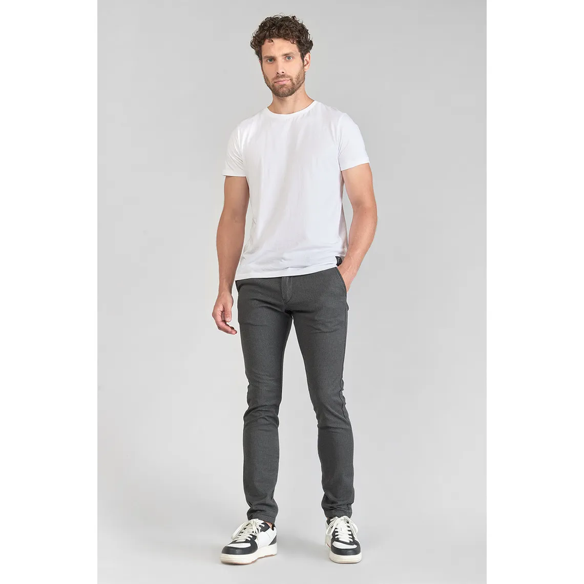 Pantalon carotte MILOW gris Le Temps des Cerises - Pantalon Homme sur MenCorner