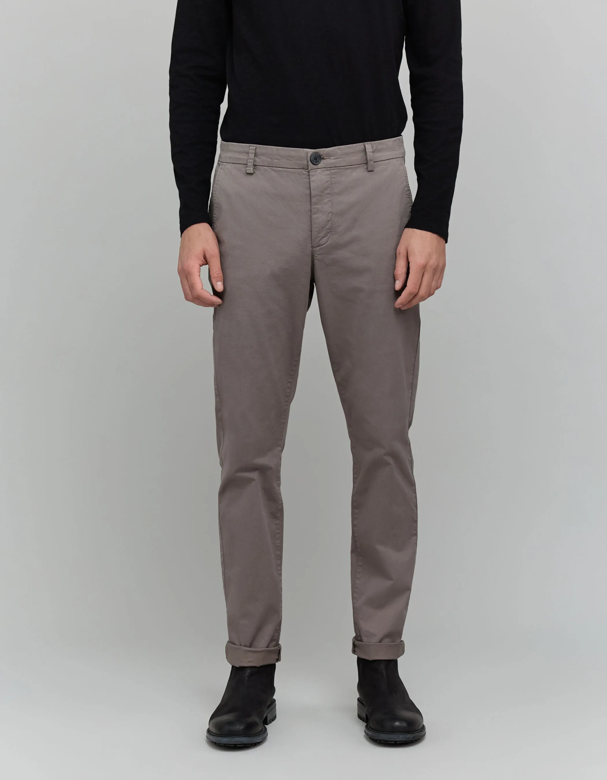 Pantalon chino SLIM châtain Homme