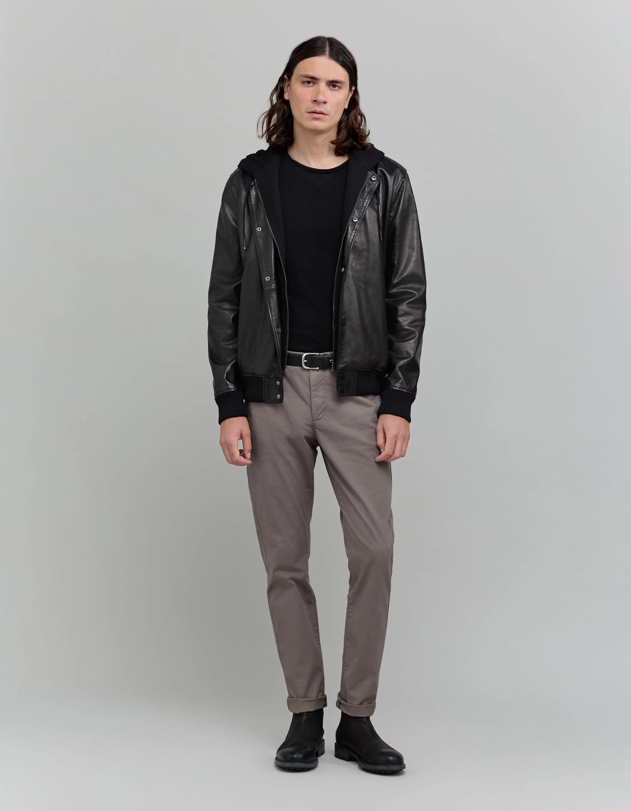 Pantalon chino SLIM châtain Homme