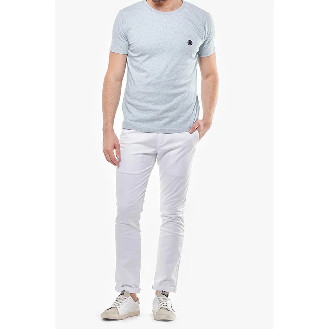 Pantalon Chino Slim Jas Blanc en coton Le Temps des Cerises - Pantalon Homme sur MenCorner