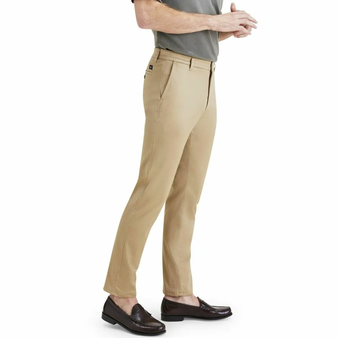 Pantalon chino slim Original camel en coton | 3 Suisses