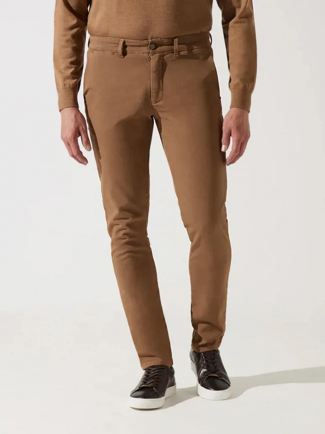 Pantalon chino slim verfait marron homme - Izac | wimod