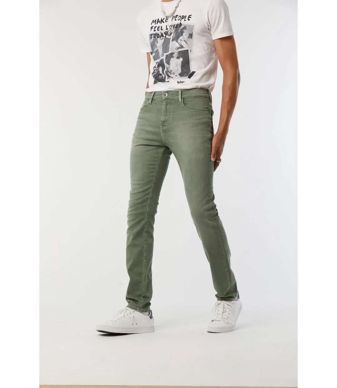 Pantalon coton slim LC030