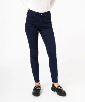 Pantalon coupe Slim taille normale femme bleu fonce