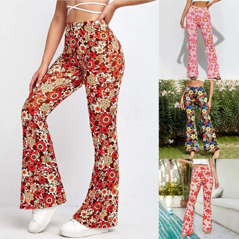 Pantalon Hippie Imprimé Rose