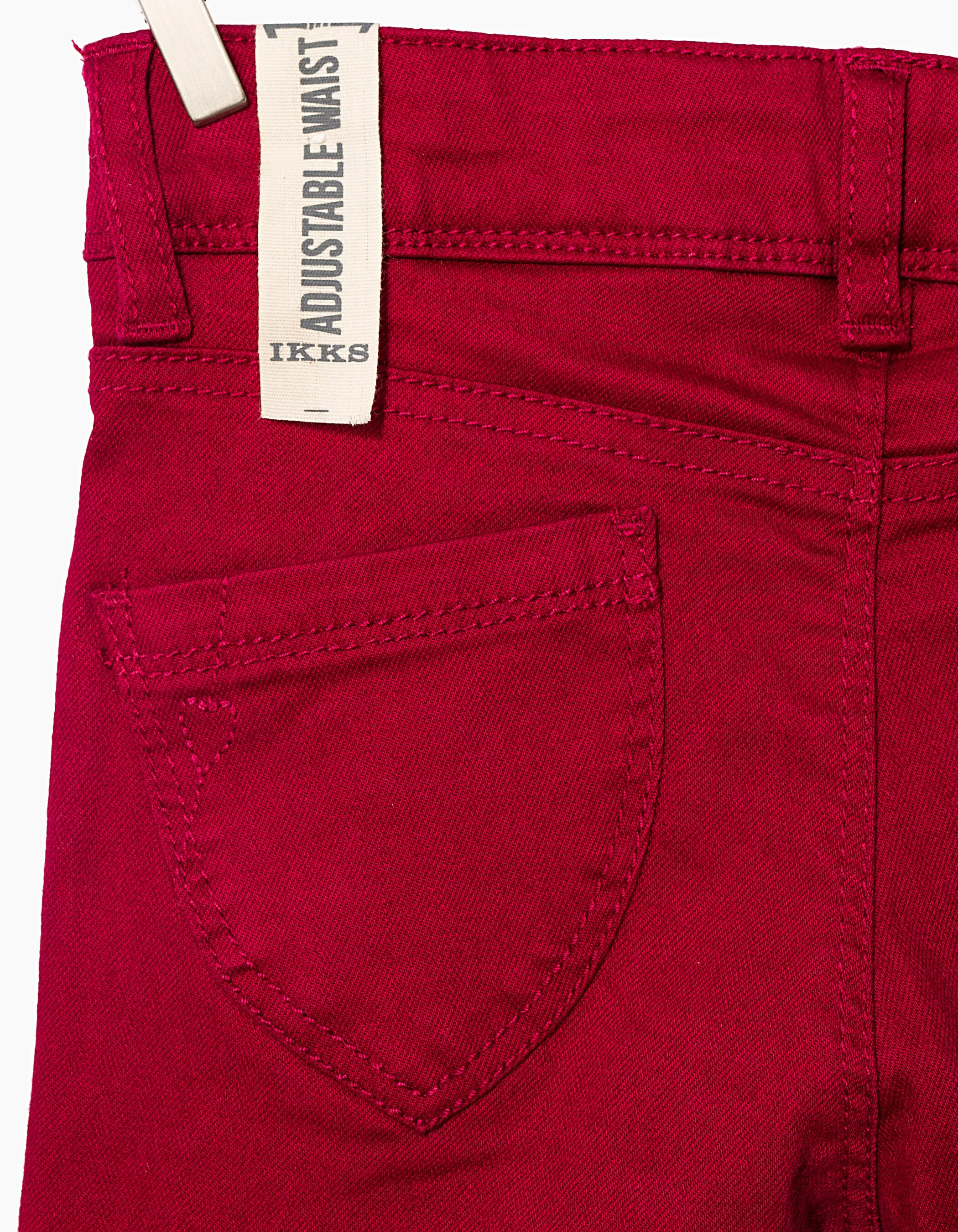 Pantalon skinny rouge framboise fille