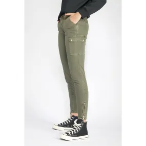 Pantalon slim ARMY marron en coton | 3 Suisses