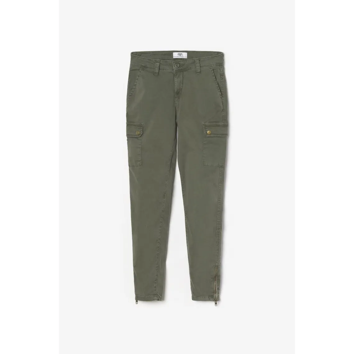 Pantalon slim ARMY marron en coton | 3 Suisses