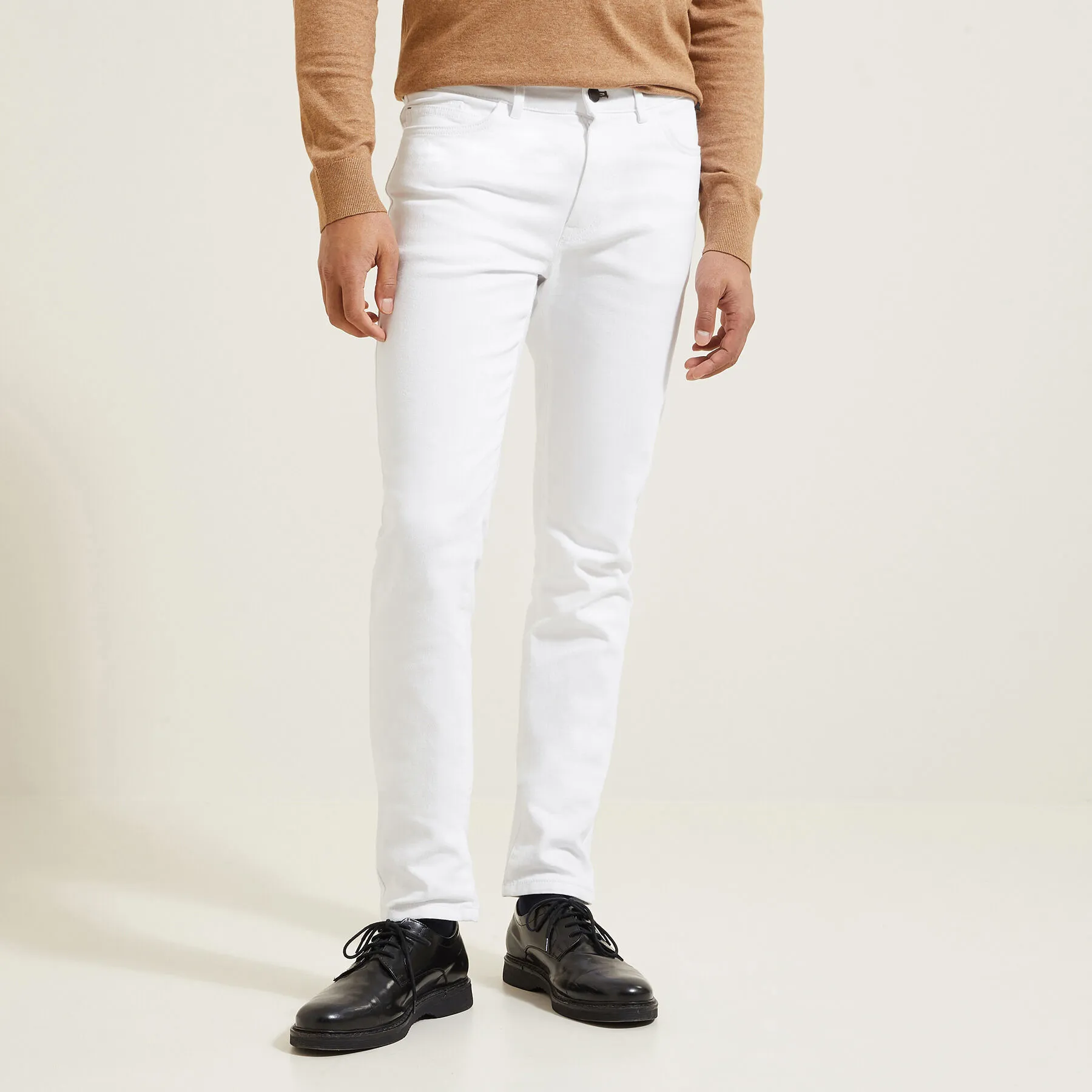 Pantalon slim cinq poches Blanc | Jules