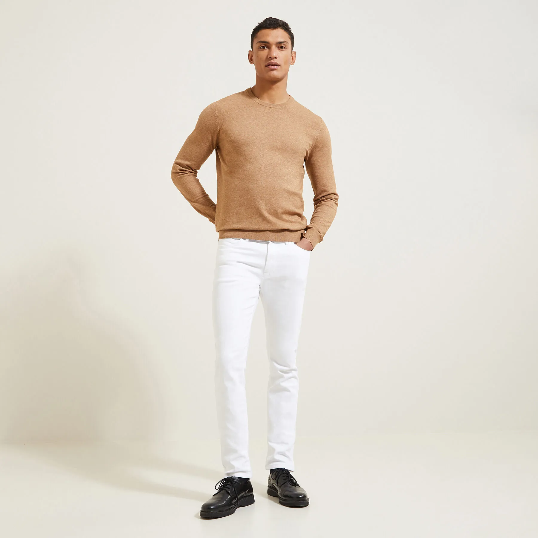 Pantalon slim cinq poches Blanc | Jules