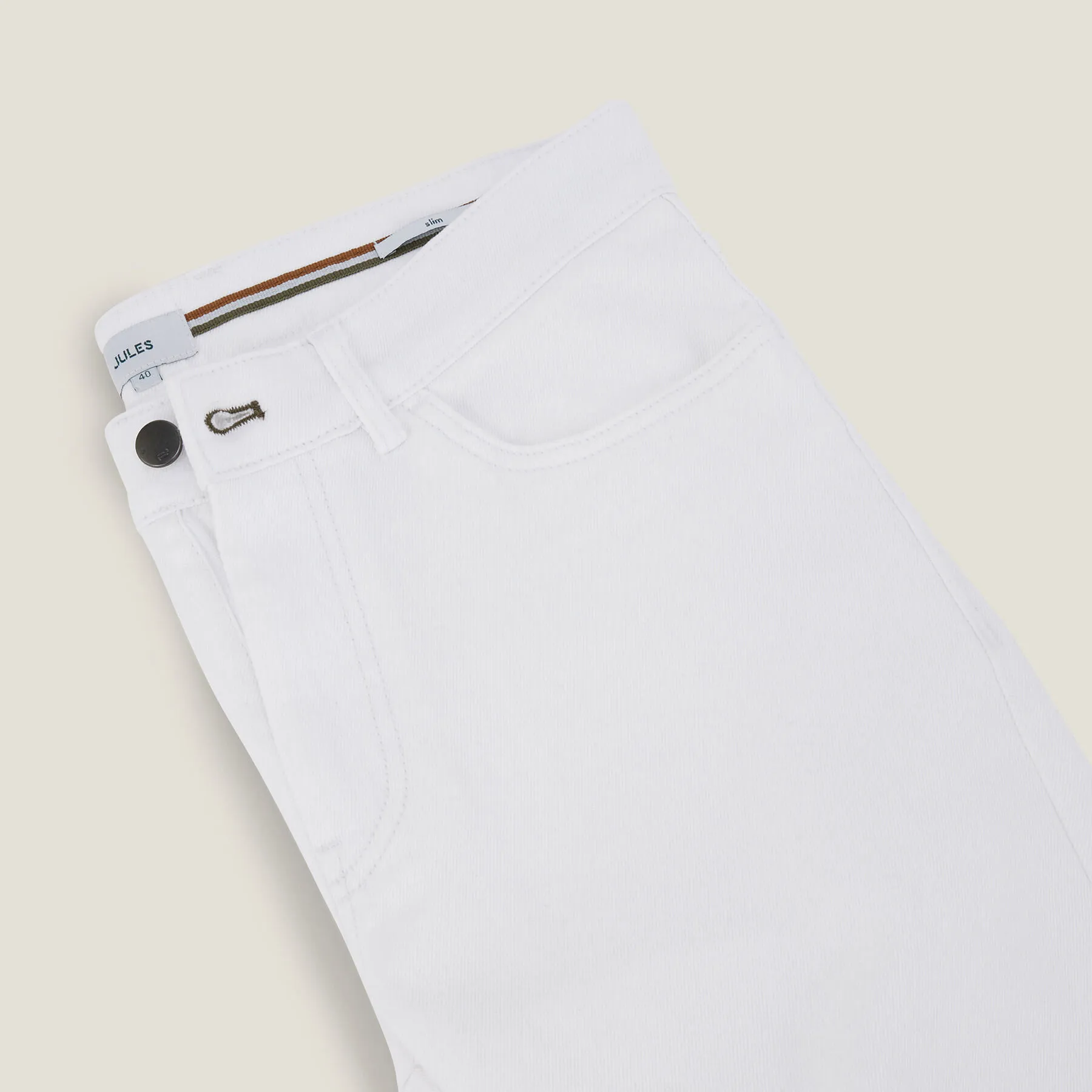 Pantalon slim cinq poches Blanc | Jules