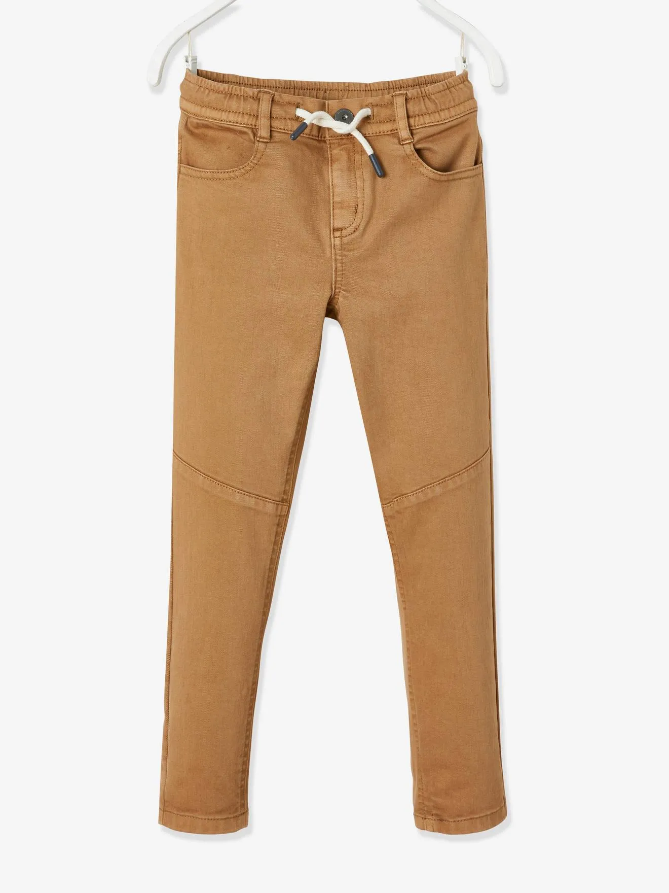 Pantalon slim couleur facile à enfiler garçon beige - Vertbaudet