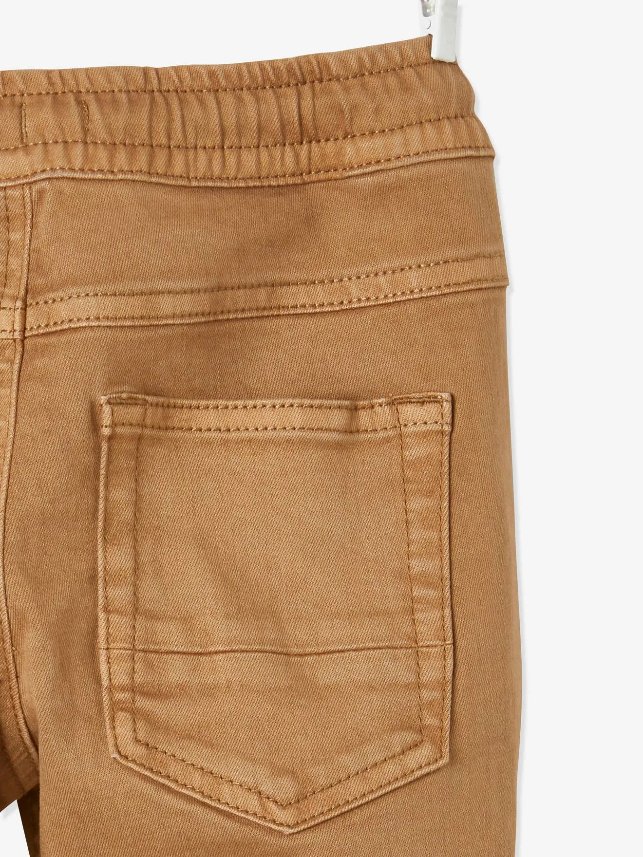 Pantalon slim couleur facile à enfiler garçon beige - Vertbaudet