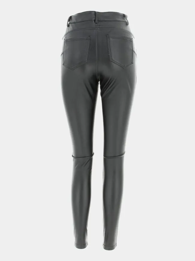 Pantalon slim enduit nico noir femme - Tiffosi | wimod