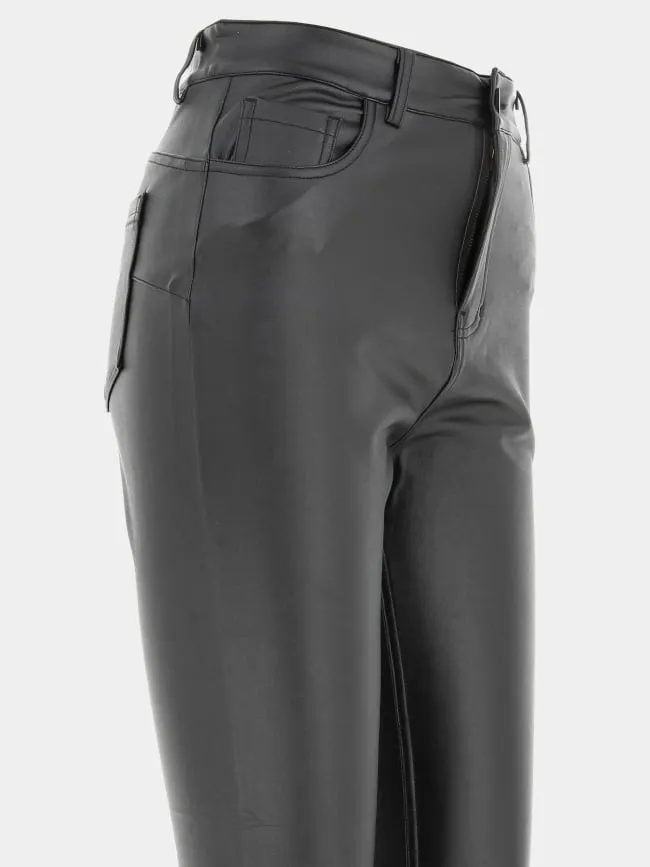 Pantalon slim enduit nico noir femme - Tiffosi | wimod