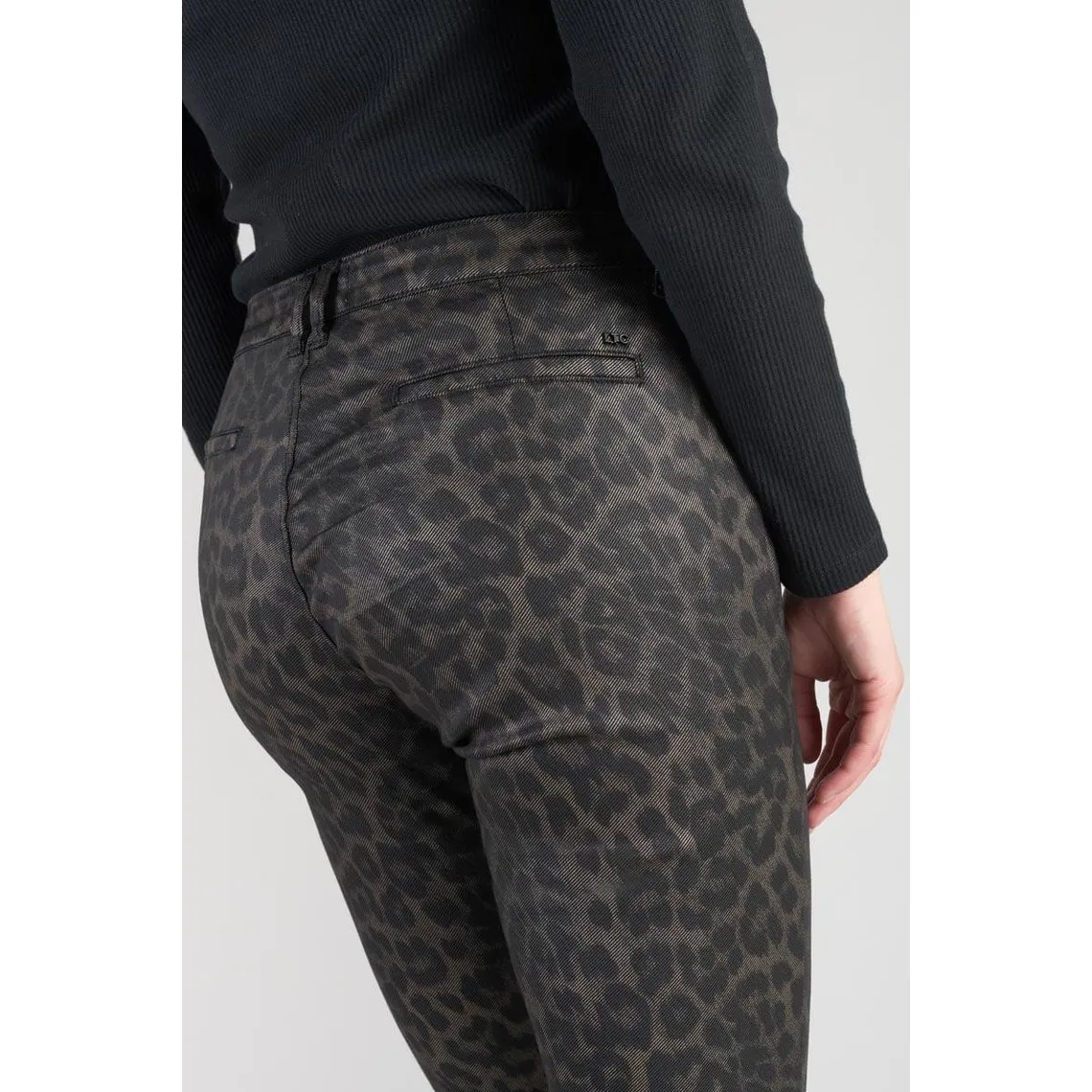 Pantalon slim FLEXY noir en coton | 3 Suisses