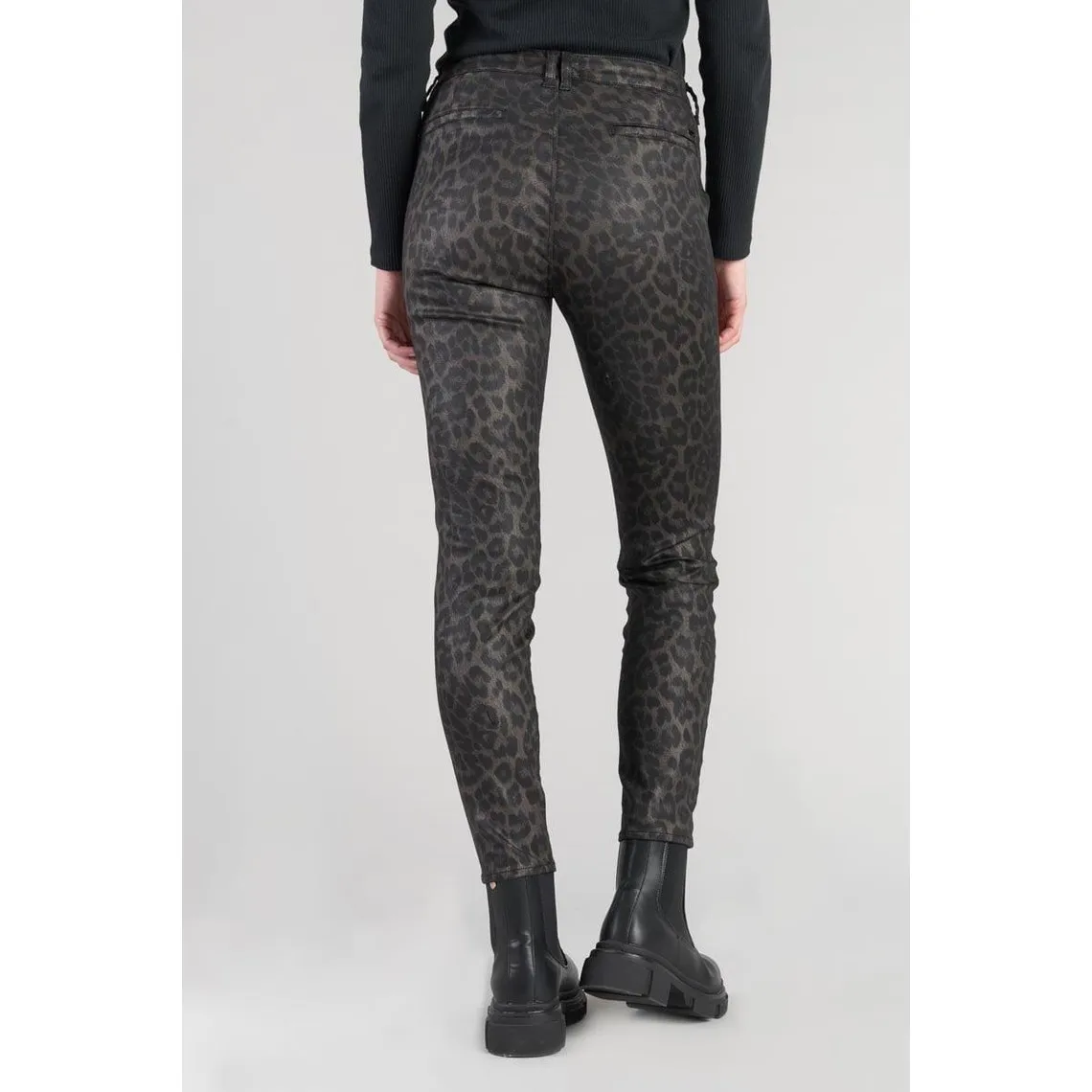 Pantalon slim FLEXY noir en coton | 3 Suisses