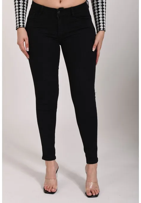 Pantalon slim noir  pour femmes