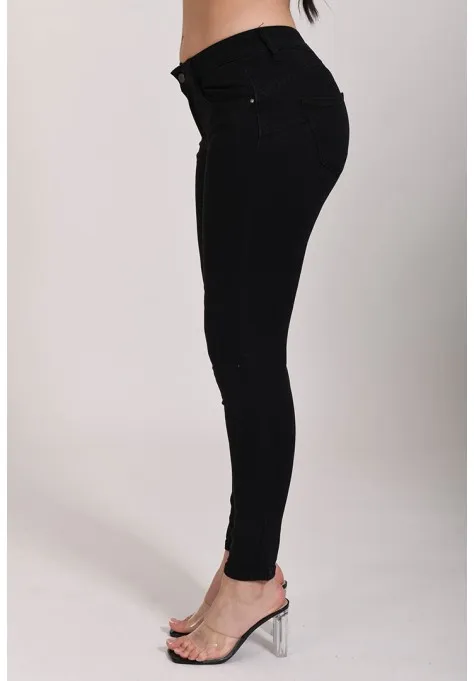 Pantalon slim noir  pour femmes