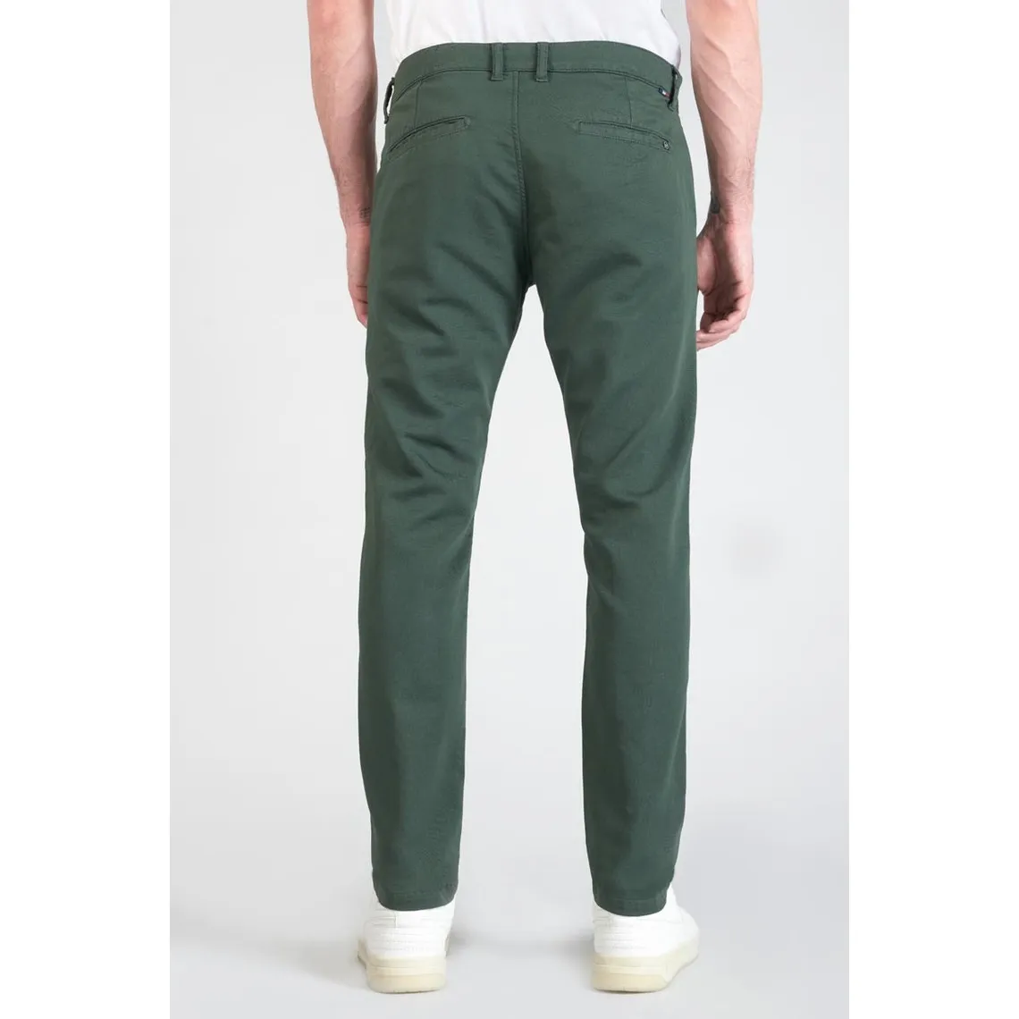 Pantalon slim - Vert en coton Le Temps des Cerises - Pantalon Homme sur MenCorner