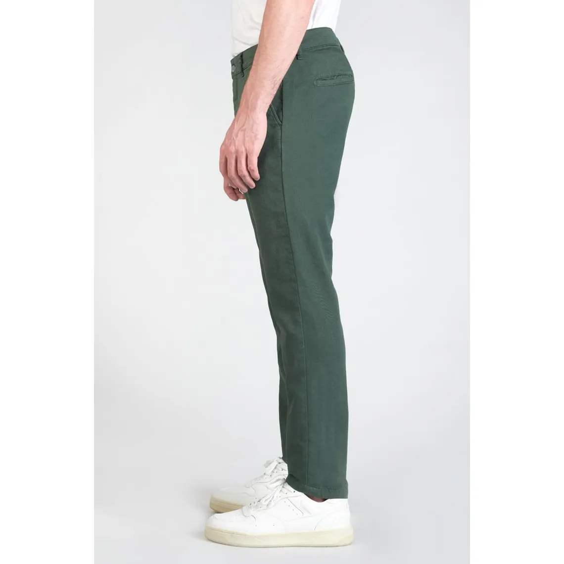 Pantalon slim - Vert en coton Le Temps des Cerises - Pantalon Homme sur MenCorner