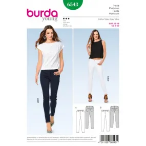 Patron Femme Pantalon étroit jean Burda N°6543