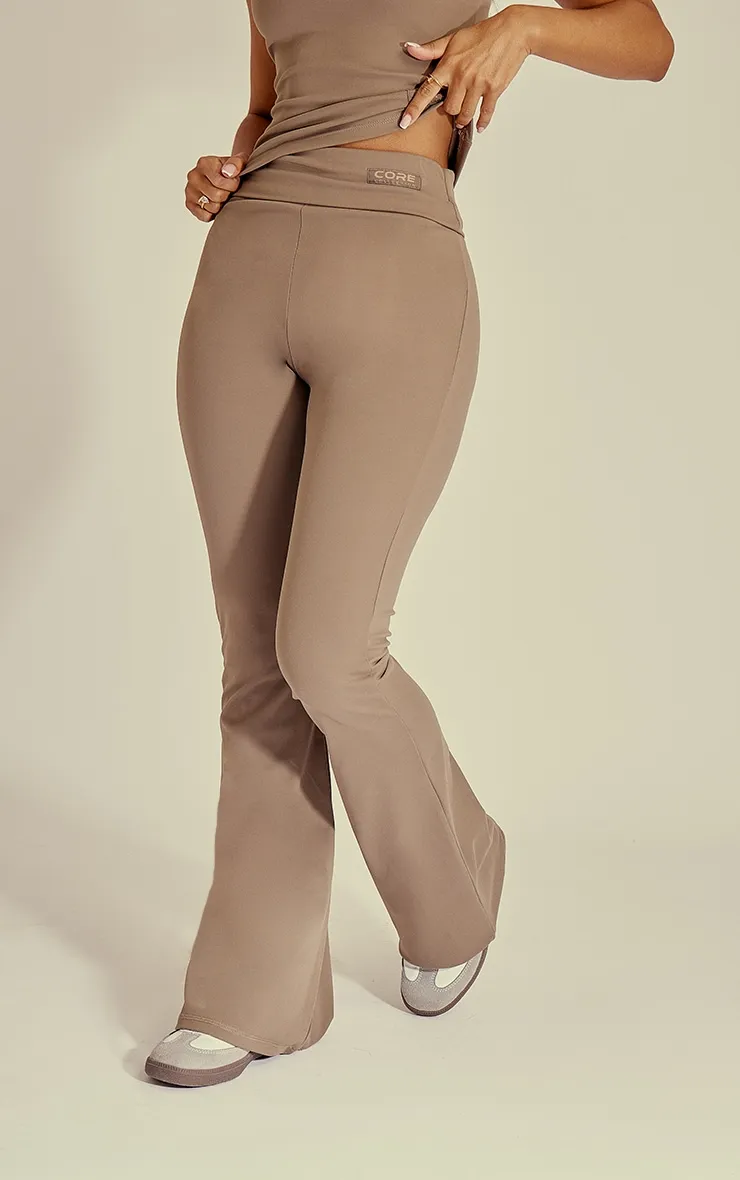 Petite Legging en Sculpt chocolat à étiquette imprimée Core Collection