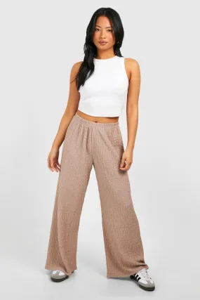 Petite - Pantalon large texturé