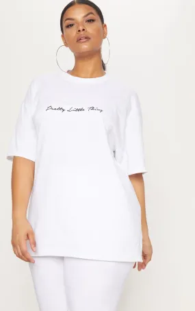 PRETTYLITTLETHING Plus - T-shirt blanc