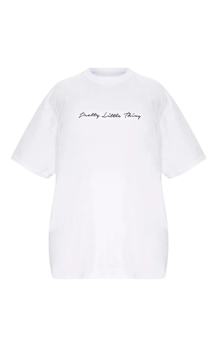 PRETTYLITTLETHING Plus - T-shirt blanc