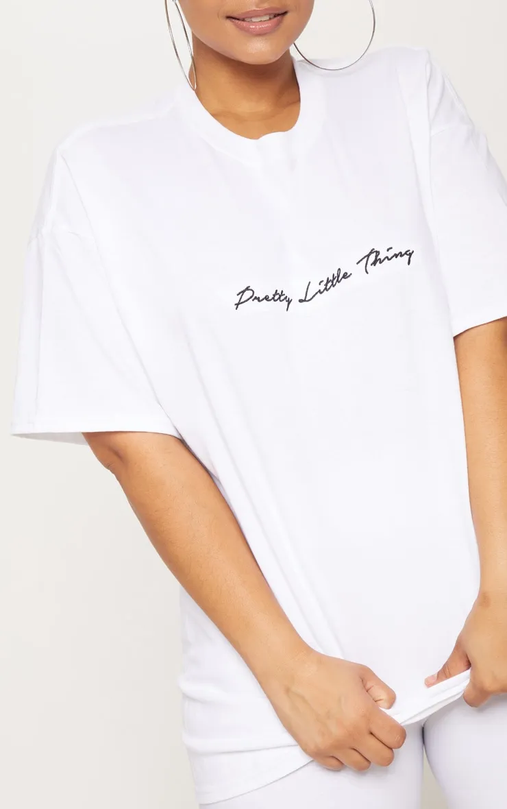 PRETTYLITTLETHING Plus - T-shirt blanc