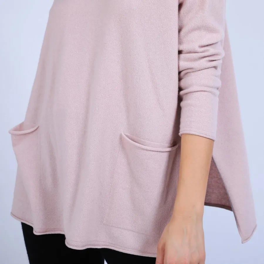 Pull ample col V en cachemire - Olyvia