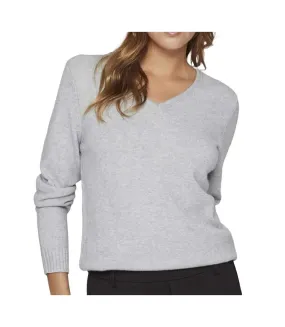 Pull Col V Gris Femme Vila 69