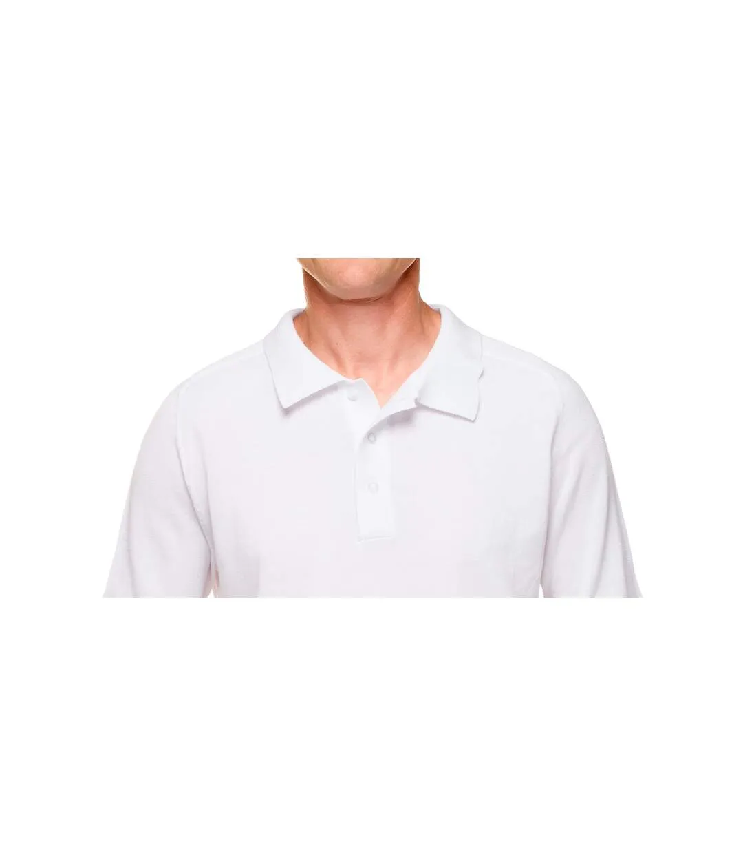 Pull coton homme col polo blanc mercerisé