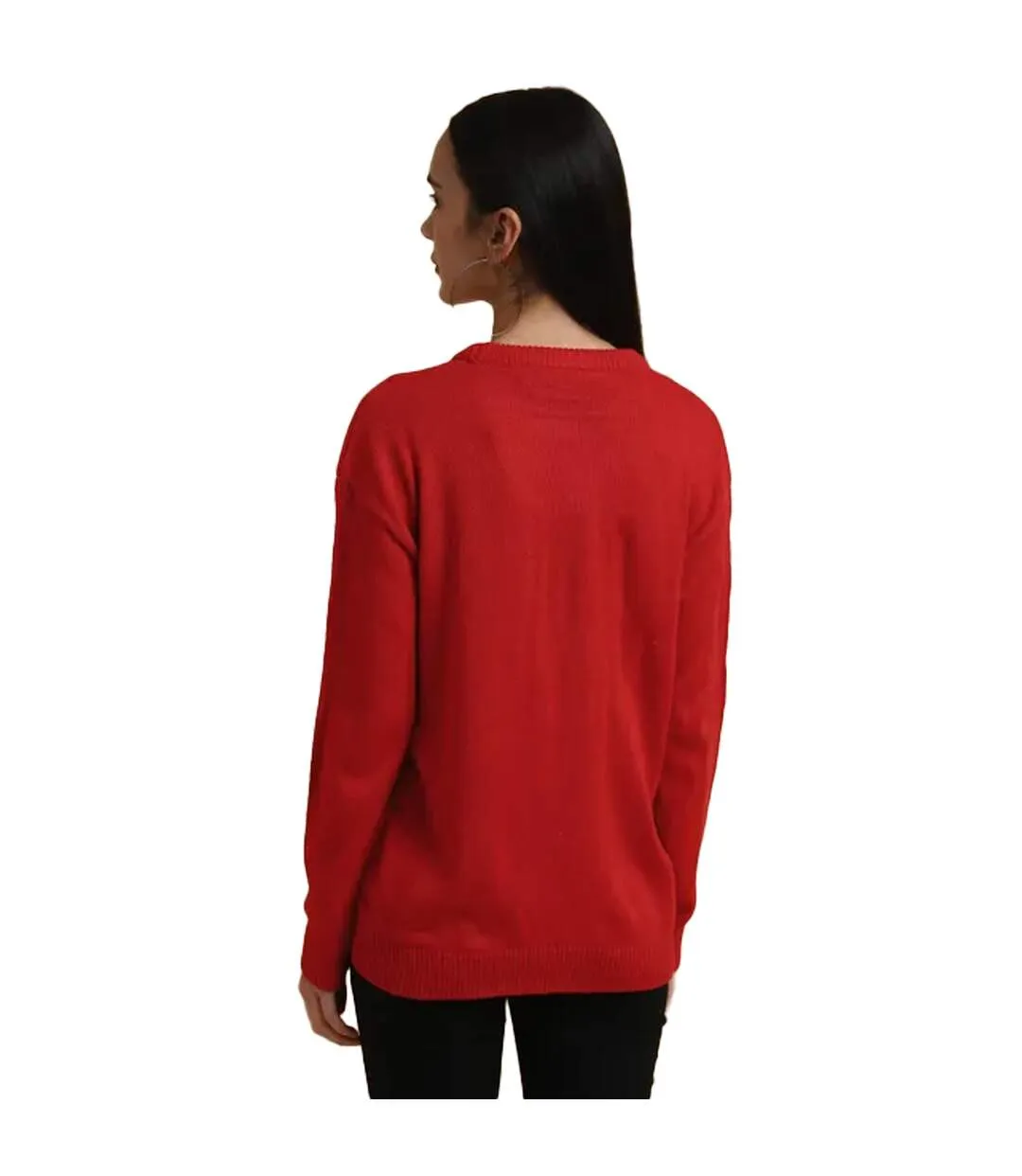 Pull de noël femme rouge Brave Soul