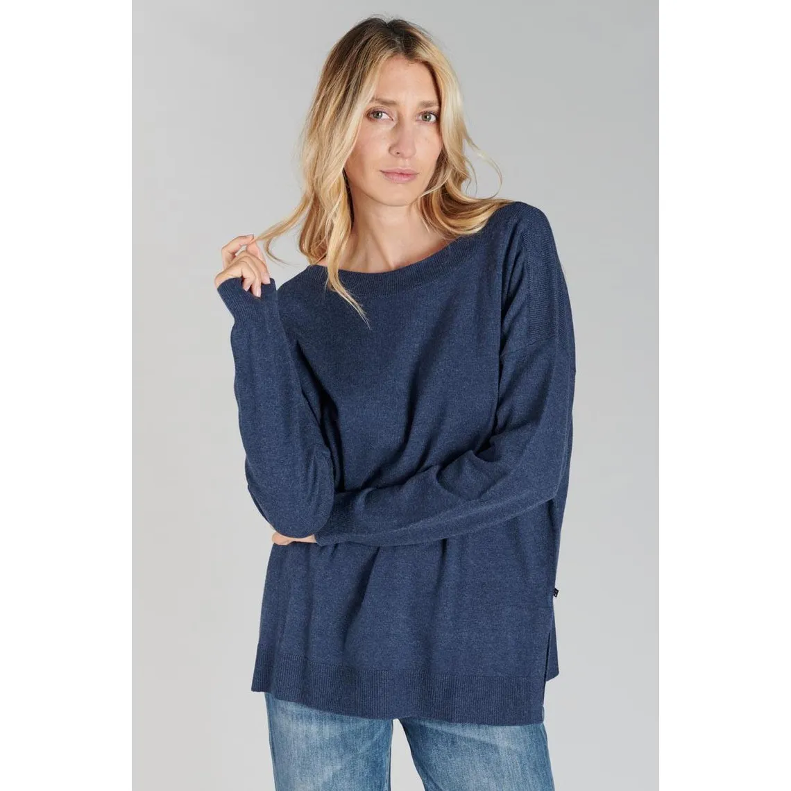 Pull KSENIA bleu en viscose | 3 Suisses