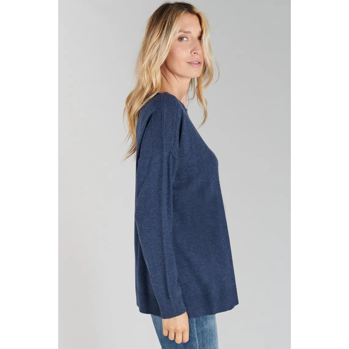 Pull KSENIA bleu en viscose | 3 Suisses