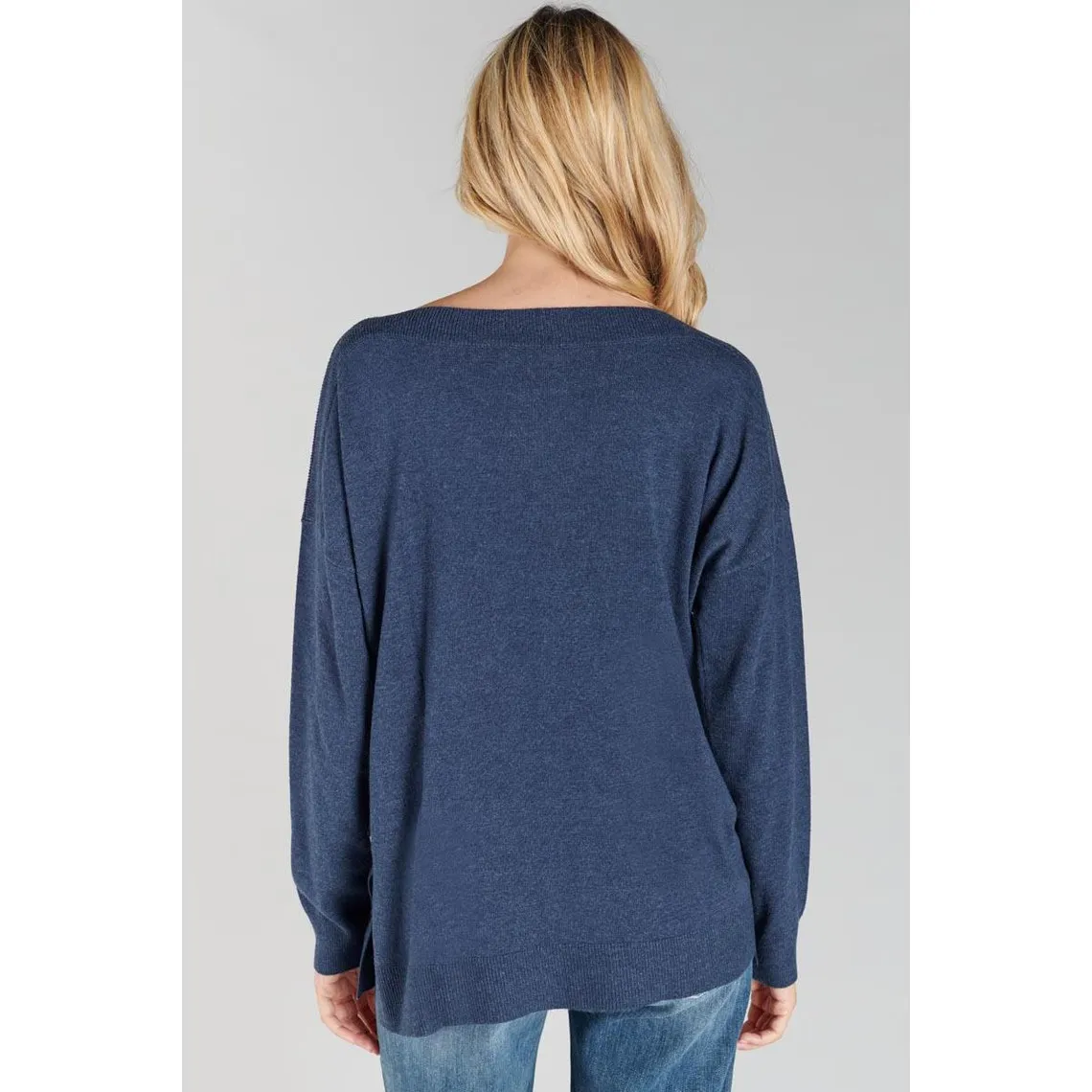 Pull KSENIA bleu en viscose | 3 Suisses