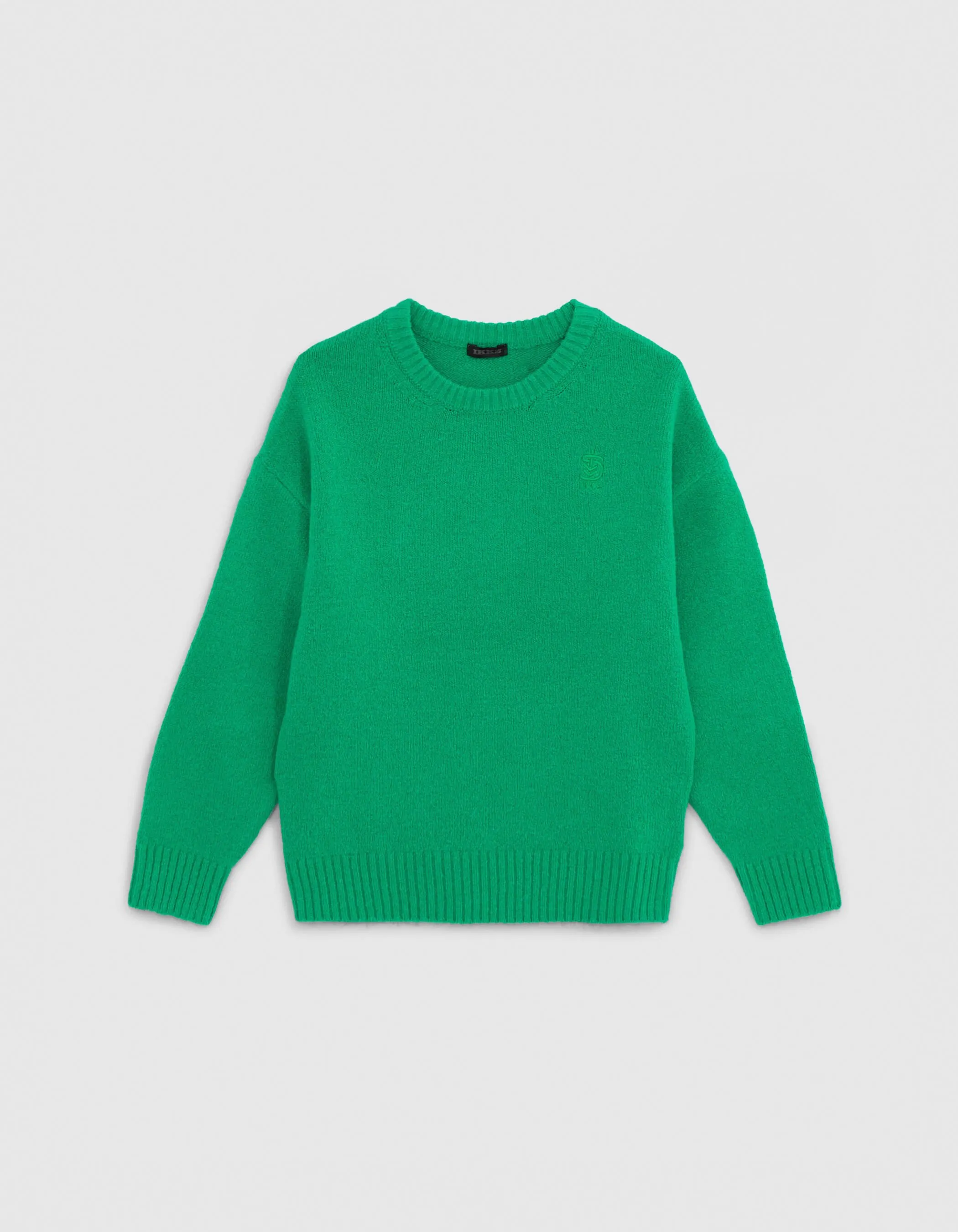 Pull vert tricot fluffy garçon