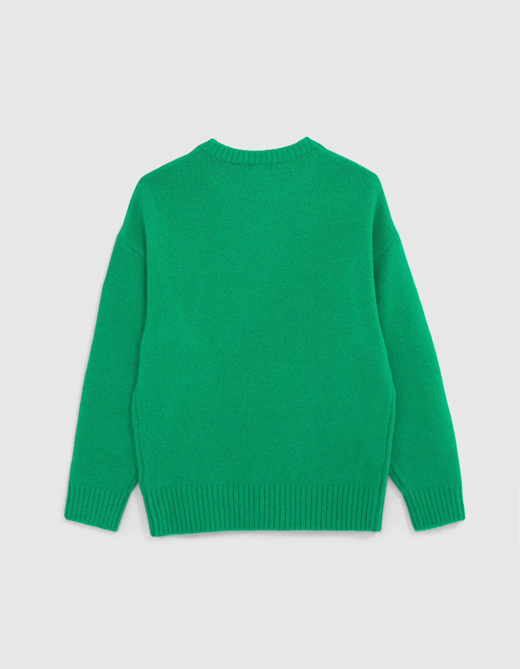 Pull vert tricot fluffy garçon