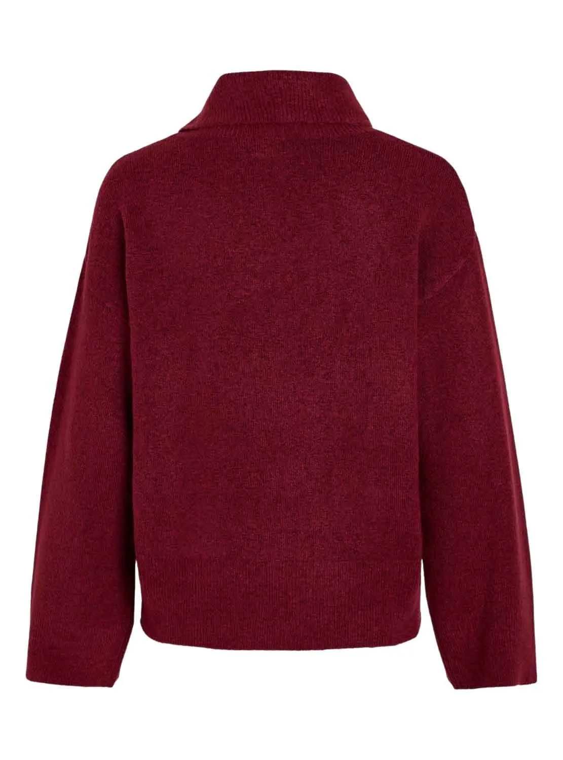 Pull Vila Vivimalina Rollneck Bordeaux pour Femme