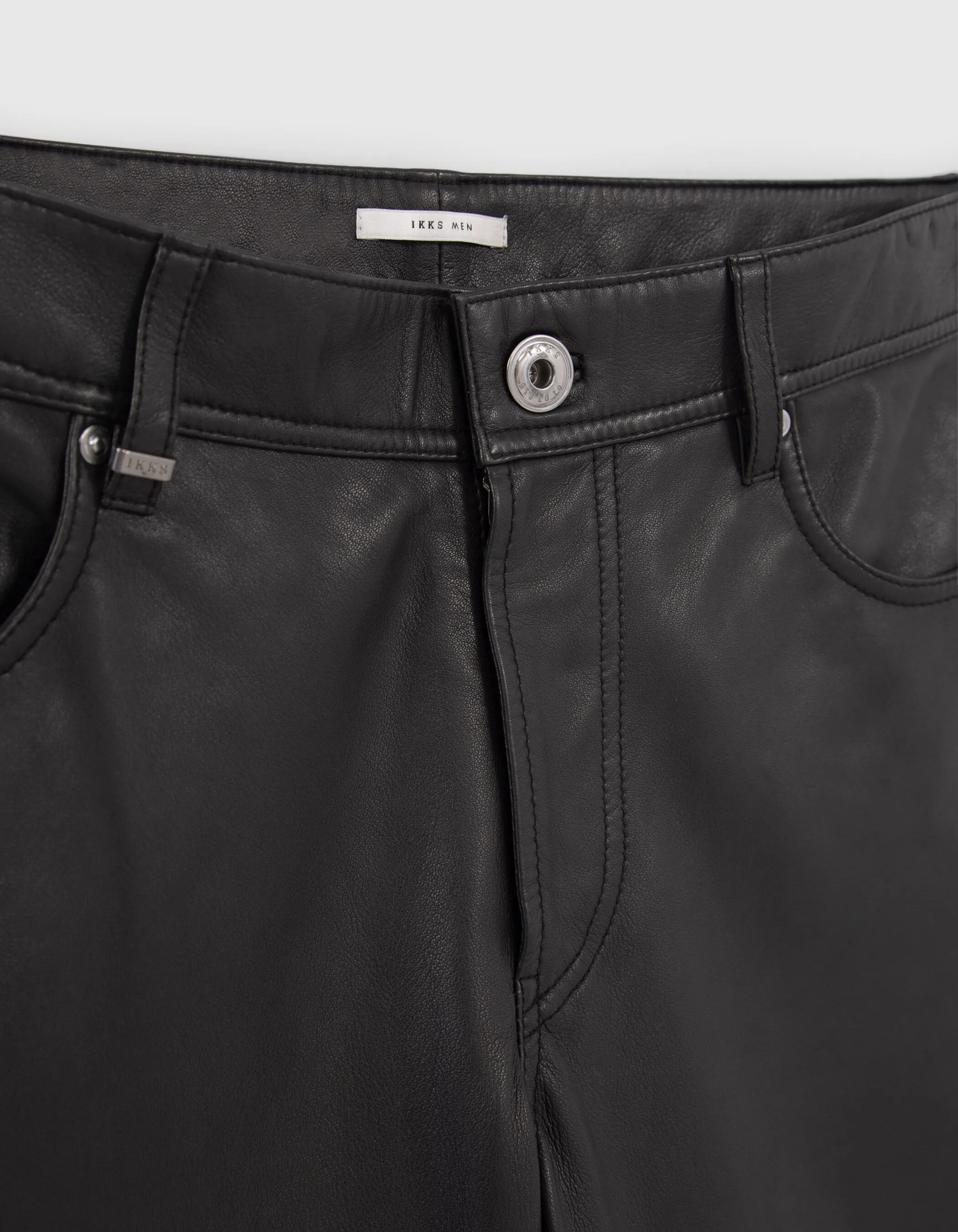 Pure Edition - Pantalon SLIM noir cuir Chrome free Homme