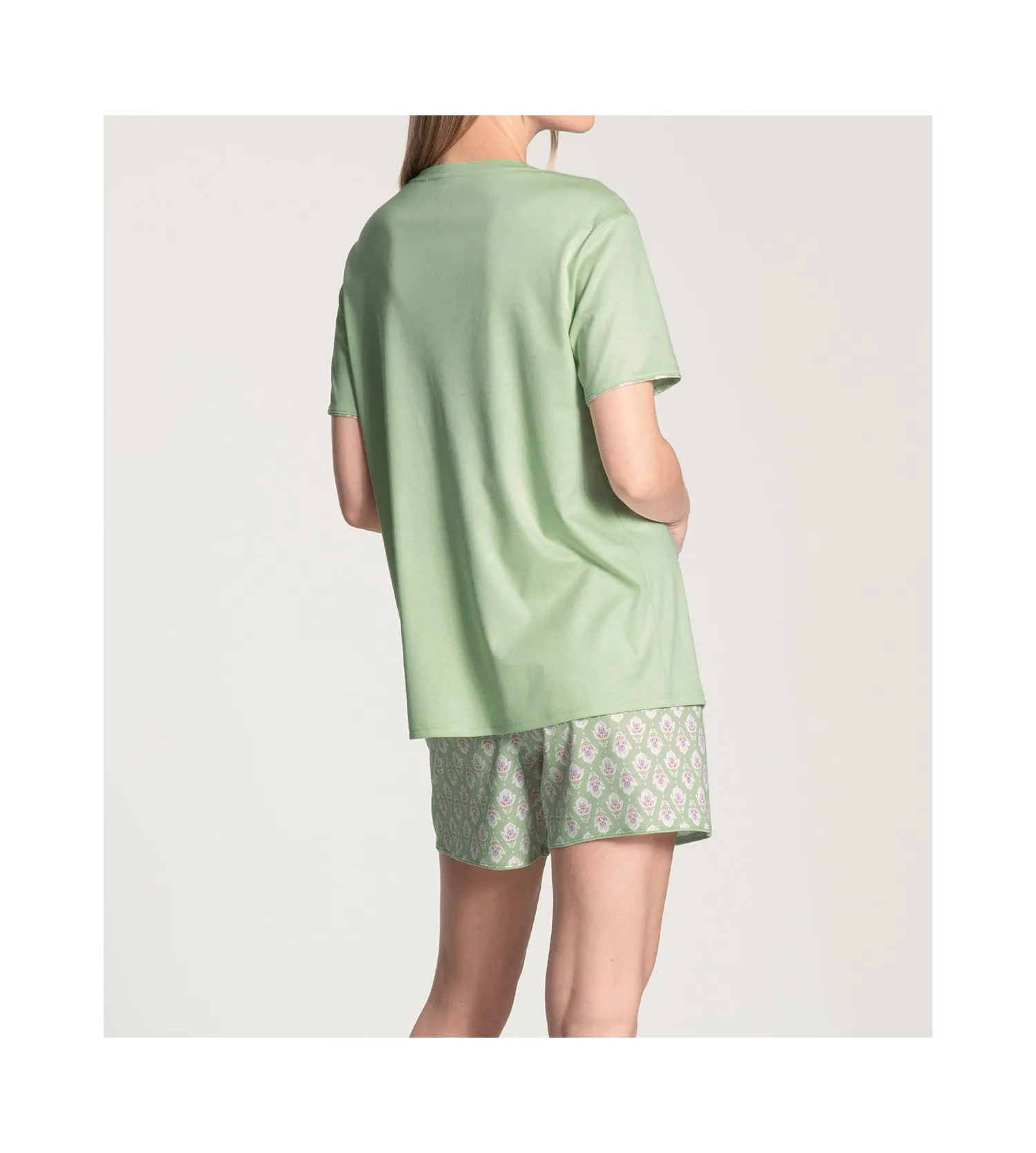 Pyjama court femme Blooming Nights Tender Green